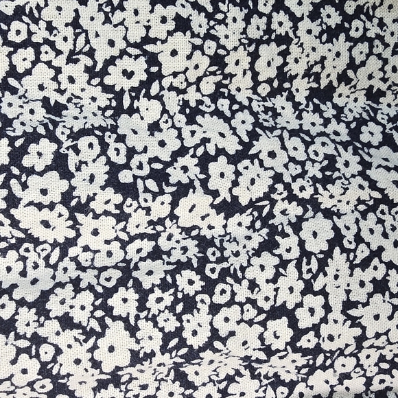 Floral Navy and White Dress Sundress Smocked Back, - Picture 3 of 7